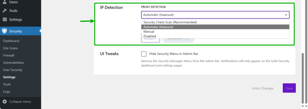 Different IP detection schemes