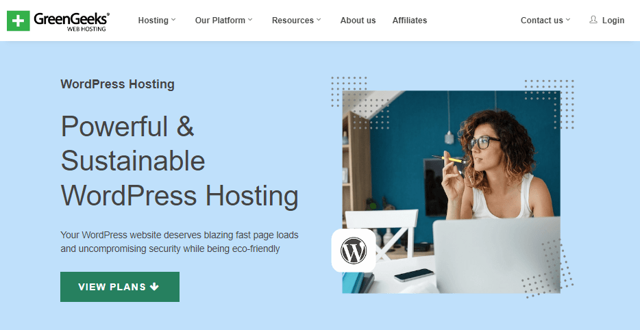 GreenGeeks wordpress hosting