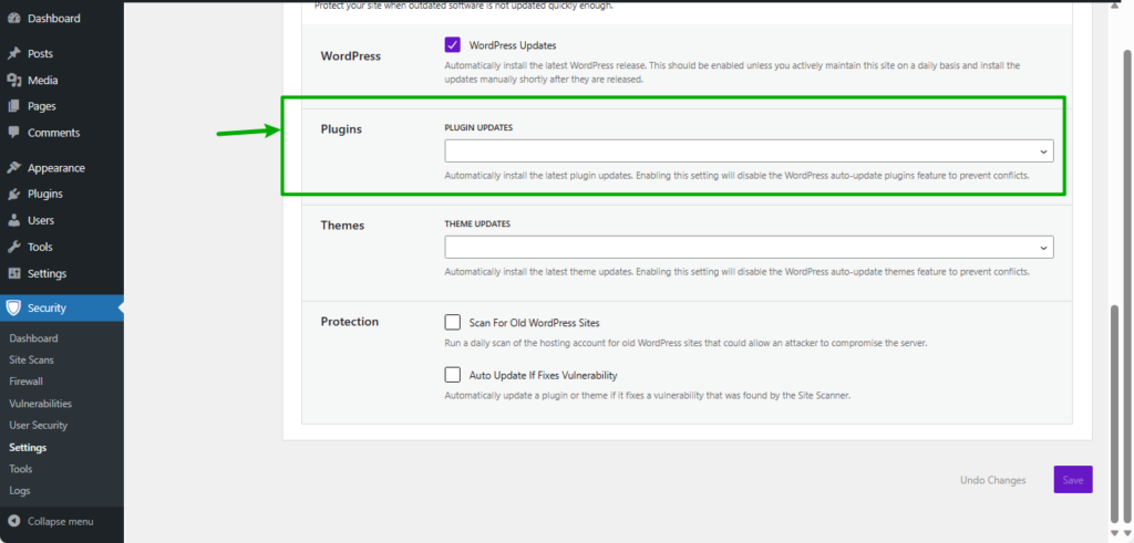 Plugin update management