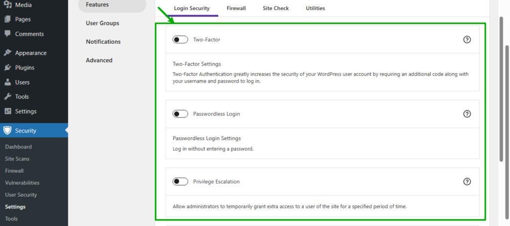 solidwp Login security