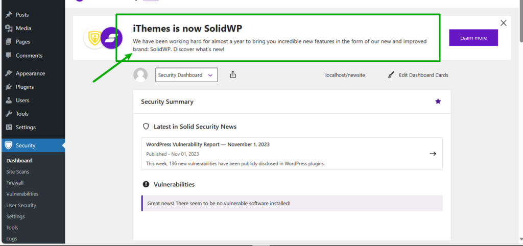 solidwp dashboard