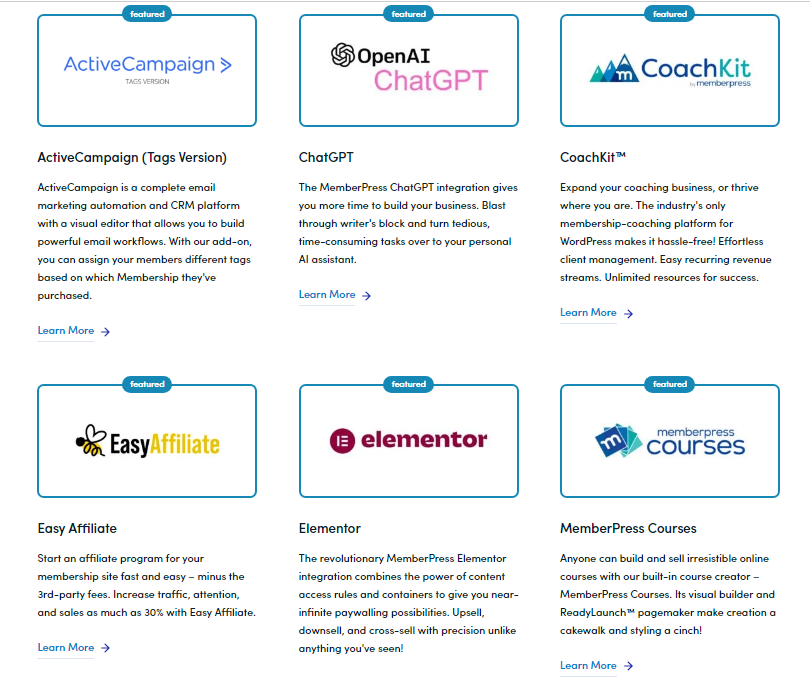 MemberPress Third-party Integration Extensions