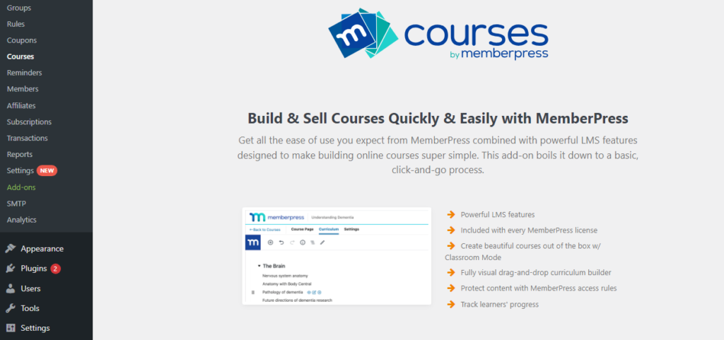 Online Courses In MemberPress