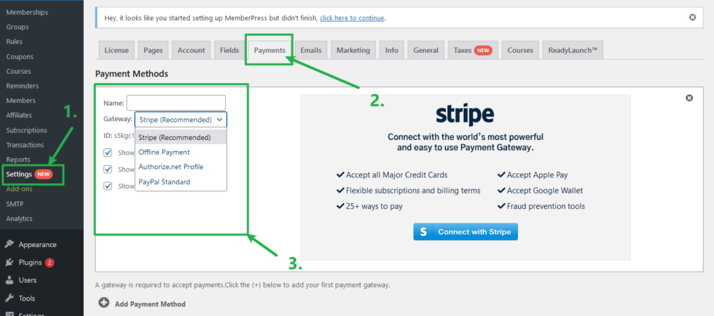 Payment Gateway Support