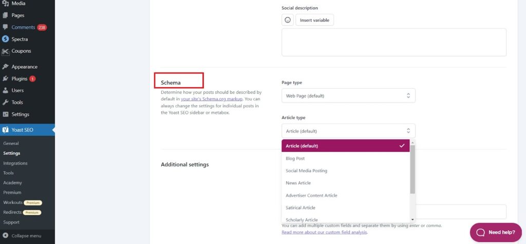 Yoast SEO Schema Markup