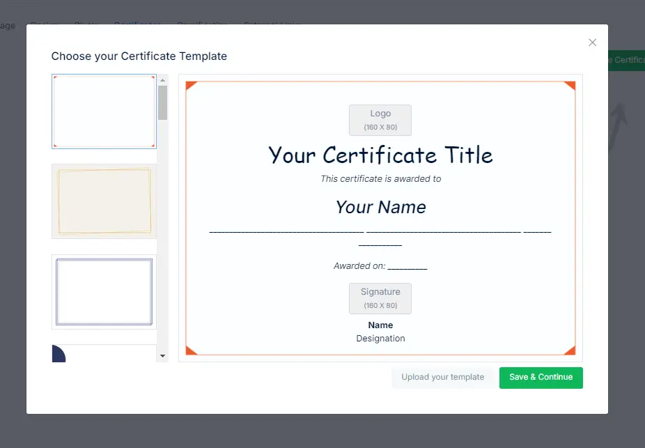 certificate creation